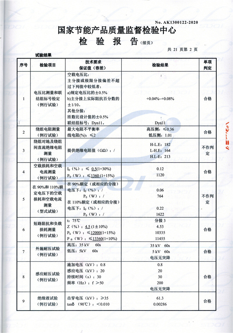 高低压试验报告-S11-1250带岭带岭带岭油浸式变压器-2.jpg
